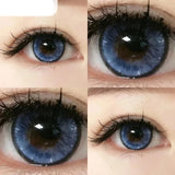 Popxstar -1 Pair Natural Blue Lenses Colored Contact Lenses for Myopia Eyes Beauty Cosmetic Eye Color Lens Yearly Use 14.2MM