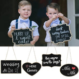 Popxstar Rustic Wedding Wooden Blackboard Mr Mrs Bridal Shower Decoration Photobooth Birthday Party DIY Home Decor Sign Message Board