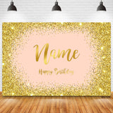 Popxstar Custom Name Photo Gold Silver Glitter Birthday Party Banner Backgrounds Baby Shower DIY Birthday Photography Backdrops Photocall