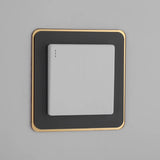 Popxstar Luxury golden border acrylic switch sticker 3D wallsticker Switch protective cover waterproof Power socket decorative frame