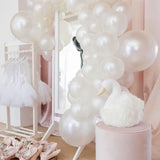 Popxstar 5/10/12inch Milky White Pearl Balloon Wedding Decoration Hawaiian Pearlescent White Balloons Garland Decor Birthday Party Toy