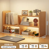 room inspo Desktop Bookshelf Retractable Height-Increasing Storage Rack Office Storage Rack Student Dormitory Bedroom Cosmetics Organizing Rack