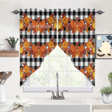 fall backgrounds Digital Printing Shading Curtain Bedroom Hole-Free Valance Curtain Pumpkin Maple Leaf Living Room Curtain