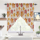 fall backgrounds Digital Printing Shading Curtain Bedroom Hole-Free Valance Curtain Pumpkin Maple Leaf Living Room Curtain