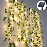 room inspo LED Green Leaf Copper Wire String Light Factory Indoor Room Decoration Green Plant Layout Atmosphere Copper