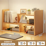 room inspo Desktop Bookshelf Retractable Height-Increasing Storage Rack Office Storage Rack Student Dormitory Bedroom Cosmetics Organizing Rack