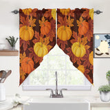 Popxstar fall backgrounds Digital Printing Shading Curtain Bedroom Hole-Free Valance Curtain Pumpkin Maple Leaf Living Room Curtain