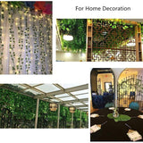 room inspo Artificial Green Leaf Rattan LED Light Copper Wire Ivy Festival Outdoor Courtyard Color LED Tree Rattan Light