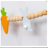 room ideas aesthetic Easter Bunny and Carrot Garland Felt Rabbit Egg Banner Easter Decoration Hanging Ornament