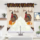 fall backgrounds Digital Printing Shading Curtain Bedroom Hole-Free Valance Curtain Pumpkin Maple Leaf Living Room Curtain