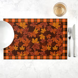 fall backgrounds iphone Thanksgiving Placemat Pumpkin Maple Leaf Decorative Tea Tablecloth Heat Insulation Non-Slip Western Placemat Cotton Linen Table Towel