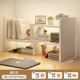 room inspo Desktop Bookshelf Retractable Height-Increasing Storage Rack Office Storage Rack Student Dormitory Bedroom Cosmetics Organizing Rack