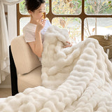 room inspo Autumn and Winter Class a Lazy Rabbit Velvet Blanket Thickened Warm Fur Velvet Nap Blanket Compressed Delivery