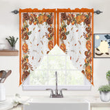 fall backgrounds Digital Printing Shading Curtain Bedroom Hole-Free Valance Curtain Pumpkin Maple Leaf Living Room Curtain