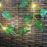 room inspo LED Green Leaf Copper Wire String Light Factory Indoor Room Decoration Green Plant Layout Atmosphere Copper