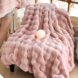 room inspo Autumn and Winter Class a Lazy Rabbit Velvet Blanket Thickened Warm Fur Velvet Nap Blanket Compressed Delivery