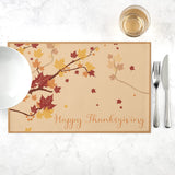 fall backgrounds iphone Thanksgiving Placemat Pumpkin Maple Leaf Decorative Tea Tablecloth Heat Insulation Non-Slip Western Placemat Cotton Linen Table Towel