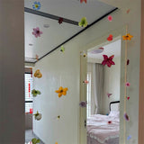 room ideas aesthetic Little Red Book DIY Flower Curtain Material Package Artificial Flower Homemade Flower Flap Rain Fish Line Package Suspension Door Curtain Decoration