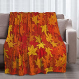 Popxstar fall backgrounds Autumn Leaf Blanket Gift, Autumn Blanket Maple Leaf Decoration, Suitable for Family Bedroom Sofa Thanksgiving Day