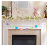 room ideas aesthetic Easter Bunny and Carrot Garland Felt Rabbit Egg Banner Easter Decoration Hanging Ornament