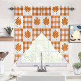 fall backgrounds Digital Printing Shading Curtain Bedroom Hole-Free Valance Curtain Pumpkin Maple Leaf Living Room Curtain