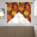 fall backgrounds Digital Printing Shading Curtain Bedroom Hole-Free Valance Curtain Pumpkin Maple Leaf Living Room Curtain