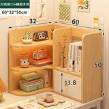 room inspo Desktop Bookshelf Retractable Height-Increasing Storage Rack Office Storage Rack Student Dormitory Bedroom Cosmetics Organizing Rack