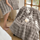 room inspo Autumn and Winter Class a Lazy Rabbit Velvet Blanket Thickened Warm Fur Velvet Nap Blanket Compressed Delivery