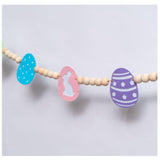 room ideas aesthetic Easter Bunny and Carrot Garland Felt Rabbit Egg Banner Easter Decoration Hanging Ornament