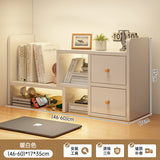 room inspo Desktop Bookshelf Retractable Height-Increasing Storage Rack Office Storage Rack Student Dormitory Bedroom Cosmetics Organizing Rack