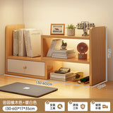 room inspo Desktop Bookshelf Retractable Height-Increasing Storage Rack Office Storage Rack Student Dormitory Bedroom Cosmetics Organizing Rack