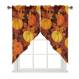 fall backgrounds Digital Printing Shading Curtain Bedroom Hole-Free Valance Curtain Pumpkin Maple Leaf Living Room Curtain