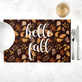 fall backgrounds iphone Thanksgiving Placemat Pumpkin Maple Leaf Decorative Tea Tablecloth Heat Insulation Non-Slip Western Placemat Cotton Linen Table Towel