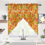 fall backgrounds Digital Printing Shading Curtain Bedroom Hole-Free Valance Curtain Pumpkin Maple Leaf Living Room Curtain