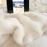 room inspo Light Luxury Fur Velvet Rabbit Blanket Autumn and Winter Thickened Tuscan Multi-Functional Blanket