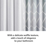 Popxstar Waterproof Shower Curtain Waffle Texture Shower Curtain Waterproof Waffle Design Shower Curtains for Elegant Home for Every