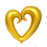 Popxstar 40 inches Giant Hook Heart Foil Balloons Engagement Wedding Decoration