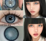 Popxstar Natural Colored Contact Lenses for Eyes 1pair New Contact Lenses Blue Colorful Lenses Green Lenses Fashion Colored Lens