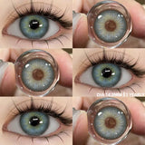 Popxstar Colored Contact Lenses 1pair Natural Eye Lens Blue Eye Lenses Brown Lenses Gray Pupils Yearly Cosmetic Green Contacts