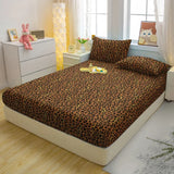 Popxstar Simple Modern Leopard Print Printed Matte Fitted Sheet, Bedroom Printed Bed Cover, Bedding (Excluding Pillowcases)