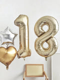 Popxstar 1pc 40inch Platinum Colour Number Balloons Figure Helium Balloon Digit Globos Birthday Party Decorations Baby Shower