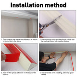 Popxstar 5M Self-Adhesive Wall Inner Corner Trim Corner Molding Line Tape Skirting Line Ceiling Caulk Internal Strip Edge Home Decoration