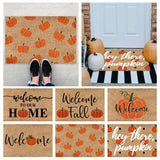 Popxstar 1 PCS Autumn Welcome Door Mat Pumpkin Floor Mat Fall Seasonal Thanksgiving High Quality Halloween Indoor Plush Area Rugs