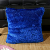 Popxstar Soft Faux Fur Pillows Case Plush Cushion Cover Pink Blue Purple Warm Living Room Bedroom Sofa Decorative Pillows Cover 40*40cm