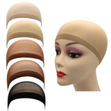 Popxstar 2pcs/Bag Top Stocking Wig Cap Hair Net For Weave Hair Wig Nets Black Brown Stretch Mesh Wig Cap For Making Wigs