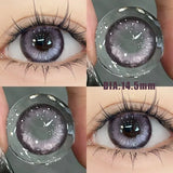 Popxstar 1Pair Red Colour Contacts Lenses Prescription Myopia Halloween Red Eye Lenses Beauty Pupil Makeup Lenses