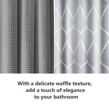 Popxstar Waterproof Shower Curtain Waffle Texture Shower Curtain Waterproof Waffle Design Shower Curtains for Elegant Home for Every