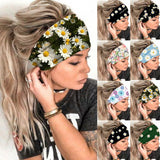 Popxstar Women Headband Girls Summer Boho Hair Band Floral Bohemian Cross Turban Bandage Bandanas Hair Accessories Headwrap Yoga Headwear