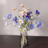 Popxstar tablescape ideas Artificial Flowers Fake Poppy Silk Flowers Long Stem Housewarming Garden Table Wedding DIY Party Wedding Bridal Bouquet Decor