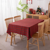 Popxstar tablescape ideas Christmas Tablecloth Green Plaid Photo Atmosphere Resort Home Textile New Year table cover for Family Gathering Restaurant